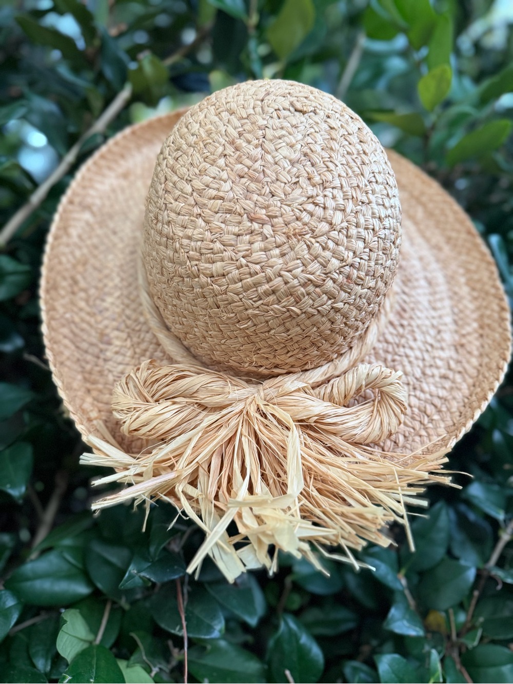 Peter Grimm Straw Raffia Sun Hat with Bow - Natural